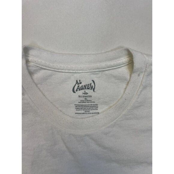 Al Agnew 2007 Fish Graphic Pocket T-shirt Men XL White Short Sleeve - Picture 7 of 8